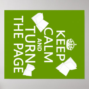 Ruhe behalten und die Seite drehen Poster
