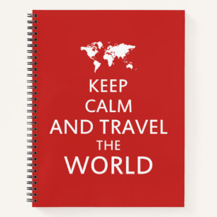 Ruhe behalten und die Welt bereisen Notizbuch