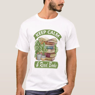 Ruhe behalten und ein Buch gelesen T-Shirt
