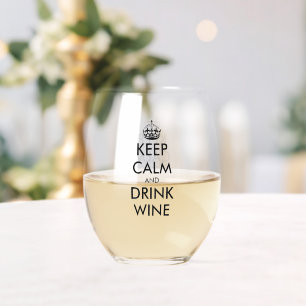 Ruhe behalten und ein weintaugliches Designer-Glas Weinglas Ohne Stiel