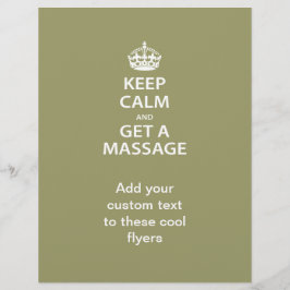 Ruhe behalten und eine Massage erhalten Flyer