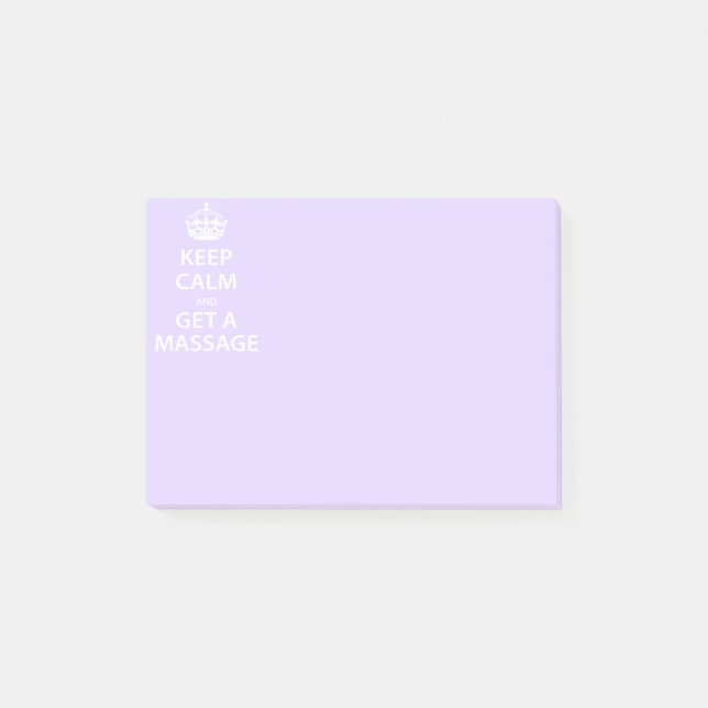 Ruhe behalten und eine Massage erhalten Post-it Klebezettel (Vorderseite)