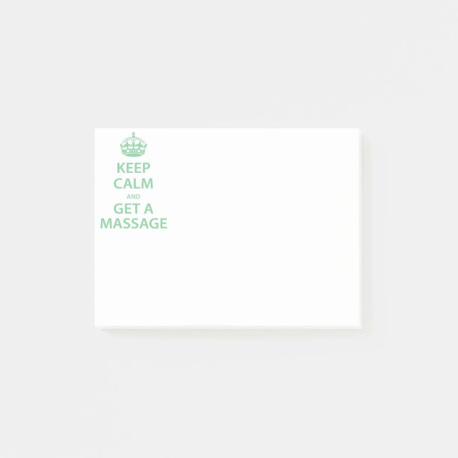 Ruhe behalten und eine Massage erhalten Post-it Klebezettel (Vorderseite)