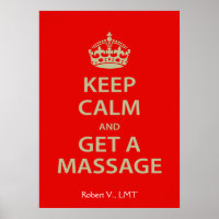 Ruhe behalten und eine Massage erhalten