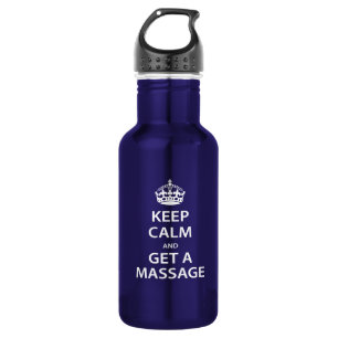 Ruhe behalten und eine Massage erhalten Trinkflasche