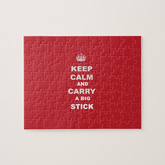 Ruhe behalten und einen großen Stick tragen Puzzle (Horizontal)