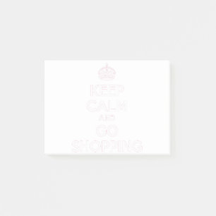 Ruhe behalten und einkaufen gehen post-it klebezettel