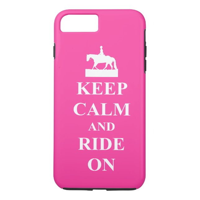 Ruhe behalten und fahren, rosa Case-Mate iPhone hülle (Rückseite)