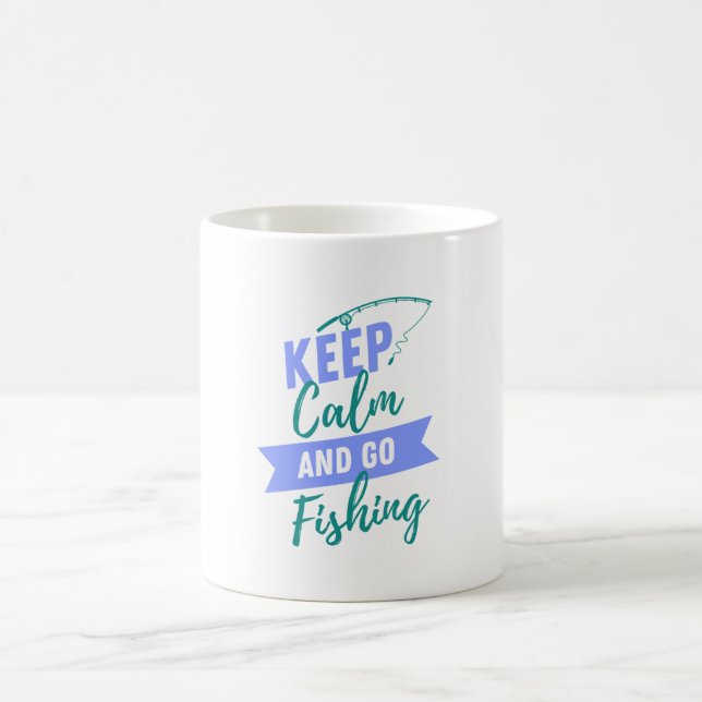Ruhe behalten und fischen gehen kaffeetasse (Mittel)