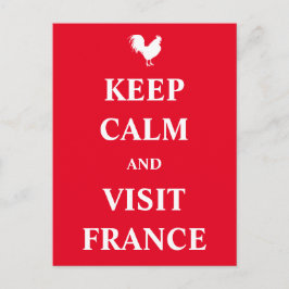 Ruhe behalten und Frankreich besuchen Postkarte