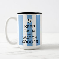 Ruhe behalten und Fußball Argentinien Blaue Streif