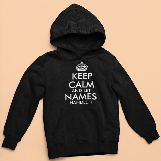 Ruhe behalten und gelassen hinzufügen Sie Ihren ei Hoodie (Von Creator hochgeladen)