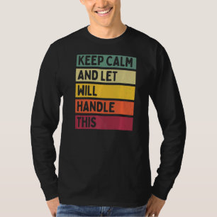 Ruhe behalten und Gelassen wird dieses Retro-Angeb T-Shirt