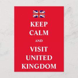 Ruhe behalten und Großbritannien besuchen Postkarte