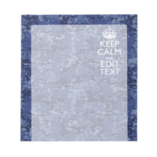 Ruhe behalten und Ihre digitale Camouflage für die Notizblock