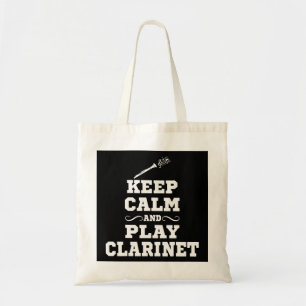 Ruhe behalten und Klarinettenspiel Shirt Funny Cla Tragetasche