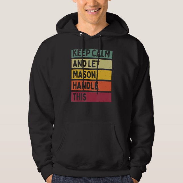 Ruhe behalten und Mason-Handling dieses Retro-Zita Hoodie (Vorderseite)