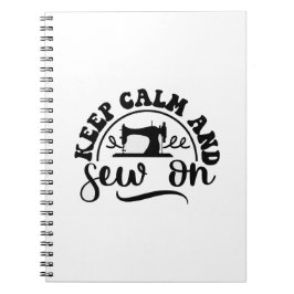 Ruhe behalten und nähen notizblock