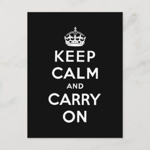 Ruhe behalten und Original weiterführen Postkarte