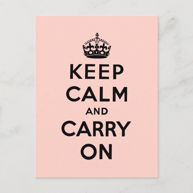 Ruhe behalten und Original weiterführen Postkarte (Vorderseite)