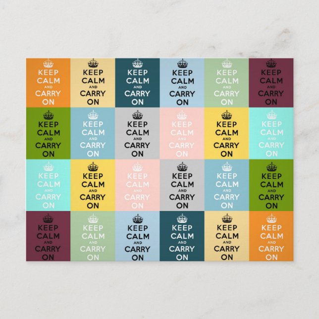 Ruhe behalten und Original weiterführen Postkarte (Vorderseite)