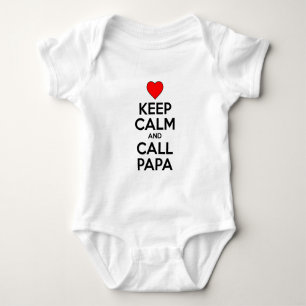 Ruhe behalten und Papa anrufen Baby Strampler