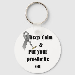 Ruhe behalten und Prothetik anziehen Schlüsselanhänger