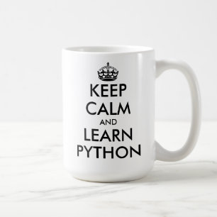 Ruhe behalten und Python lustigen Software-Ingenie Kaffeetasse