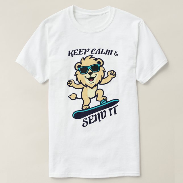 Ruhe behalten und schicken T-Shirt (Design vorne)