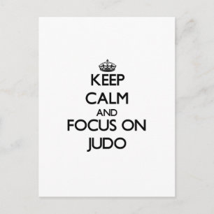 Ruhe behalten und sich auf Judo zu konzentrieren Postkarte