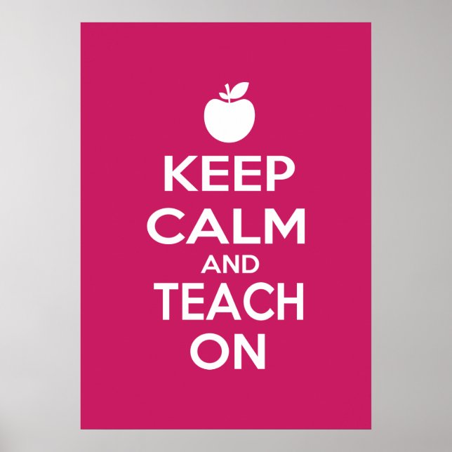 Ruhe behalten und Teach On Poster (Vorne)