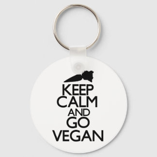 Ruhe behalten und vegan gehen schlüsselanhänger