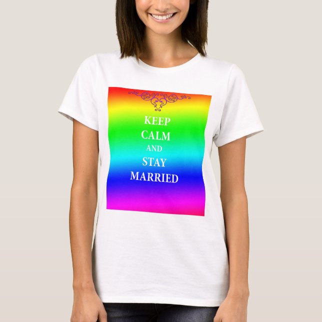 Ruhe behalten und verheirateter Frauensport-T - Sh T-Shirt (Vorderseite)