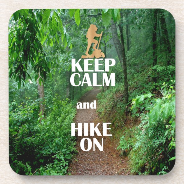 Ruhe behalten und Wandern Untersetzer (Vorderseite)