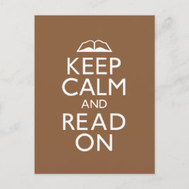 Ruhe behalten und weiter lesen postkarte