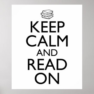 Ruhe behalten und weiterlesen poster