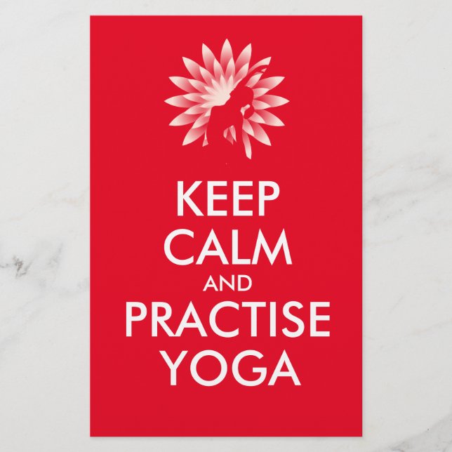 Ruhe behalten und Yoga praktizieren Flyer (Vorne)