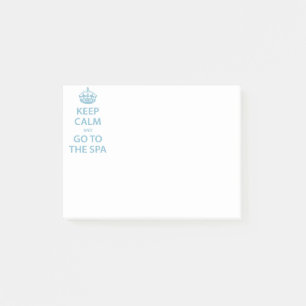 Ruhe behalten und zum Wellness-Center gehen Post-it Klebezettel