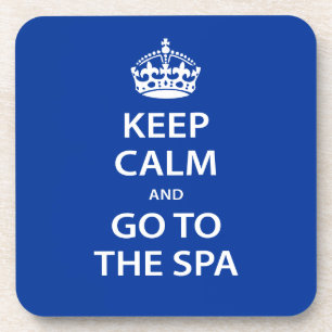 Ruhe behalten und zum Wellness-Center gehen Untersetzer