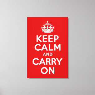 Ruhe bewahren und auf gepanzerten Leinwänden trage Leinwanddruck