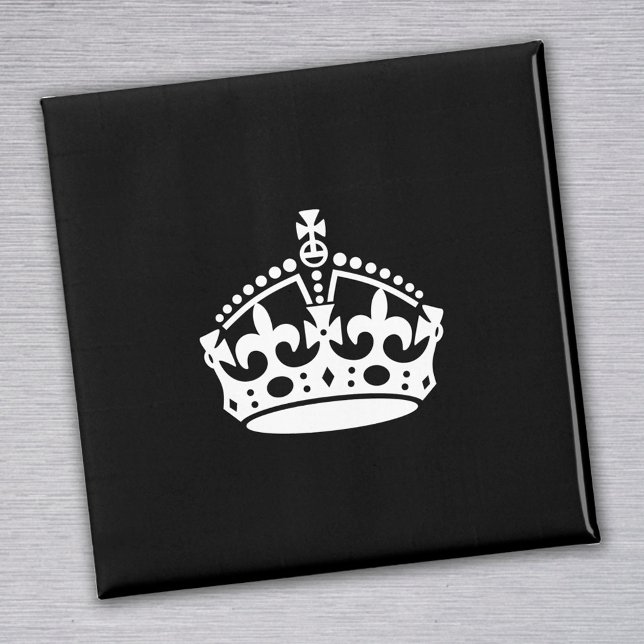 Ruhe bewahren und auf Krone tragen (editierbar) Magnet (Von Creator hochgeladen)