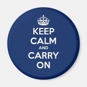 Ruhe bewahren und Circle Magnet tragen - dk blau