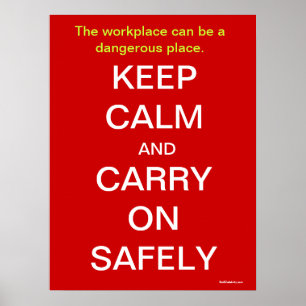 Ruhe bewahren und das Zeichen für Gesundheit und S Poster