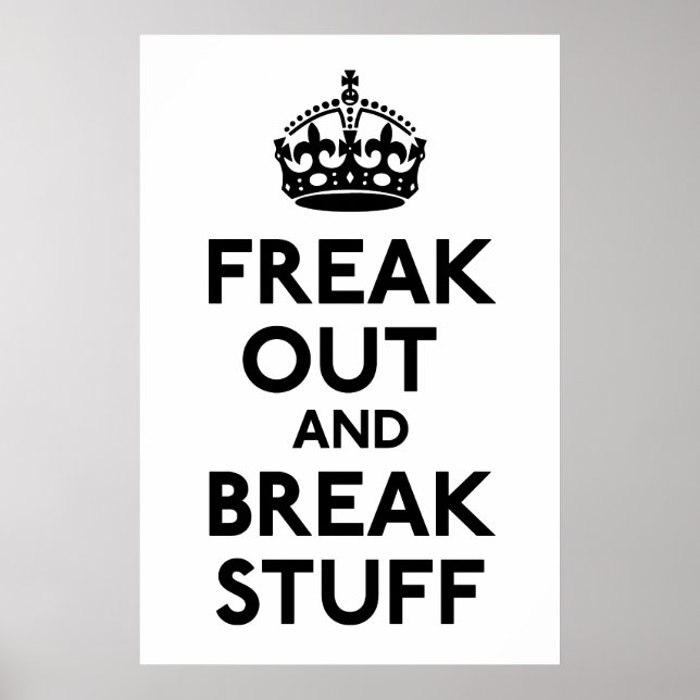 Ruhe bewahren und die Parody-Printwerbung fortsetz Poster (Vorne)