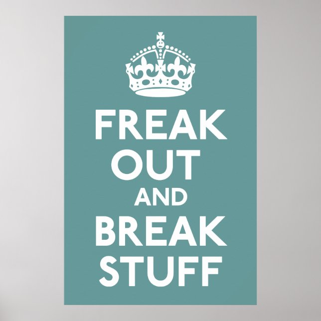 Ruhe bewahren und die Parody-Printwerbung fortsetz Poster (Vorne)