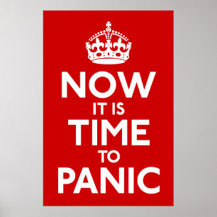 Ruhe bewahren und die Parody-Printwerbung fortsetz Poster