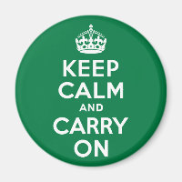 Ruhe bewahren und Grün tragen