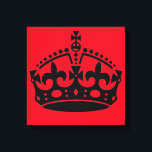 Ruhe bewahren und Kronen tragen Leinwanddruck<br><div class="desc">Halte Ruhe und trage auf Krone. Sie können das Design weiter personalisieren,  wenn Sie es bevorzugen,  z.B. indem Sie Ihren Namen oder einen anderen Text hinzufügen oder das Bild anpassen - klicken Sie einfach auf 'Anpassen',  um alle Optionen anzuzeigen.</div>