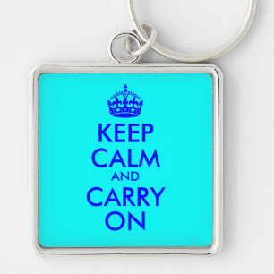 Ruhe bewahren und Schlüsselanhänger tragen