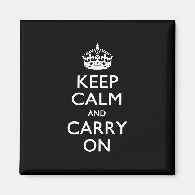 Ruhe bewahren und schwarz tragen magnet (Vorne)